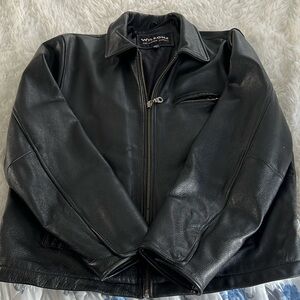 Men’s Black leather jacket